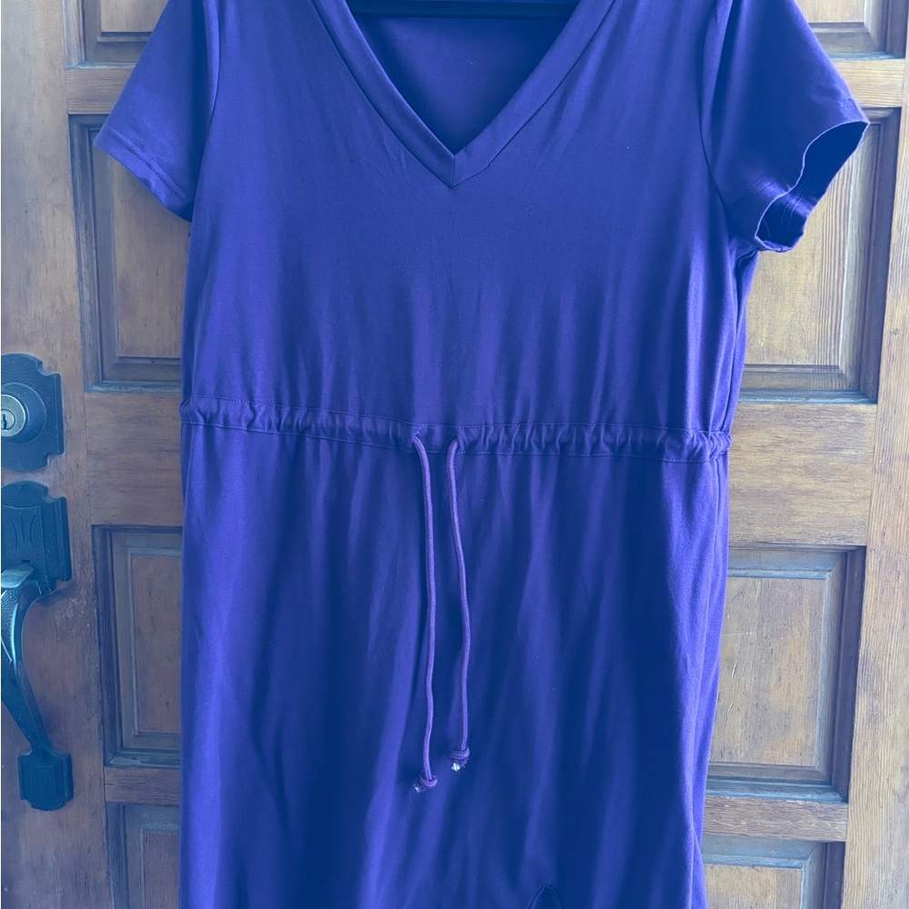 SHEIN Deep Purple V-Neck Top